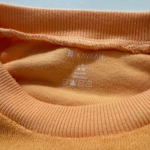 NWT Kaveah Apricot French Terry Cloth Crewneck - Picture 2 of 2